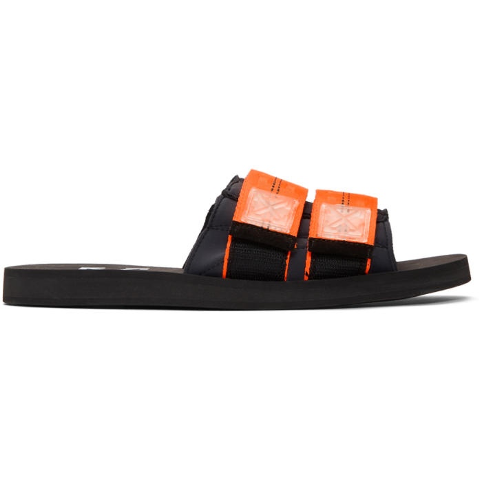 Photo: Off-White Black and Orange Industrial Slides