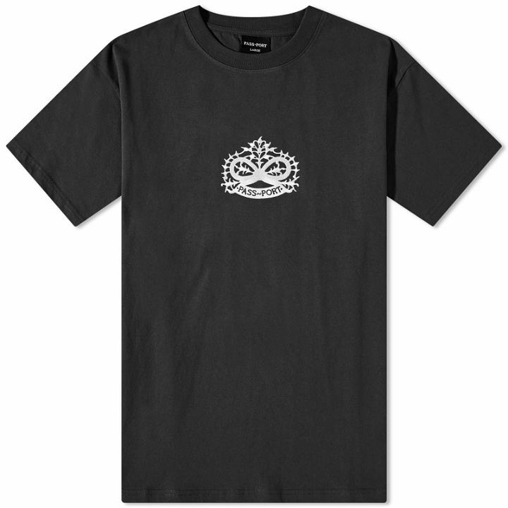 Photo: Pass~Port Men's Sterling Emberoidery T-Shirt in Black