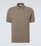 Brunello Cucinelli Logo cotton piqué polo shirt