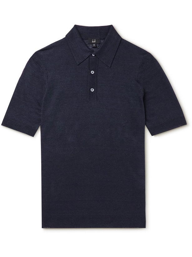 Photo: Dunhill - Linen Polo Shirt - Blue