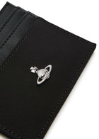 Vivienne Westwood Panelled orb Leather and Twill Card Holder - Black - One Size