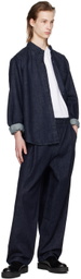 The Frankie Shop Navy Sinclair Denim Shirt