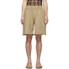 Palomo Spain Beige Linen Shorts