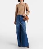Chloé Marcie Small leather and suede crossbody bag