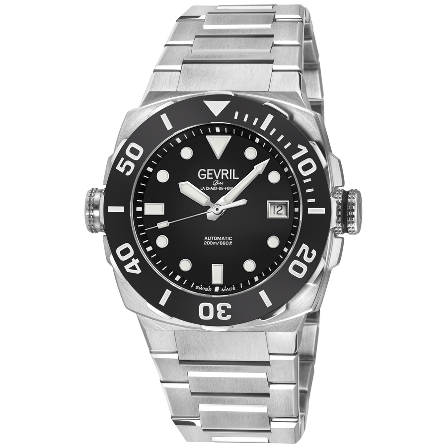 Gevril Fortuna Automatic Black Dial Mens Watch 47405B
