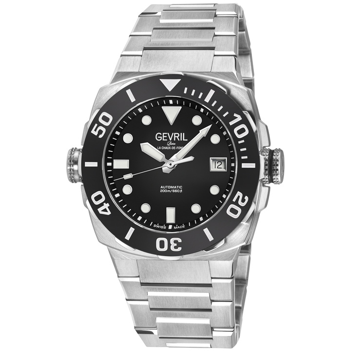 Photo: Gevril Fortuna Automatic Black Dial Mens Watch 47405B