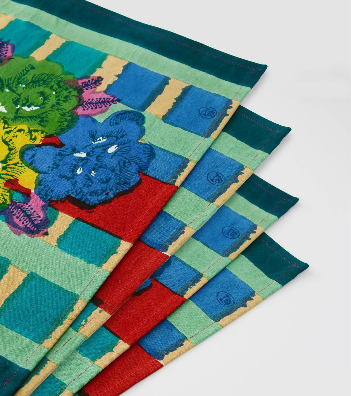 Lisa Corti Ankara Aqua set of 4 placemats