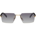 Prada Eyewear Gold Iconic Metal Plaque Sunglasses