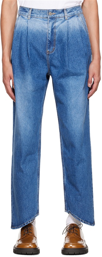 Photo: ADER error Blue Pleated Jeans