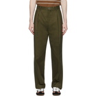 Loewe Khaki Pleated Chino Trousers
