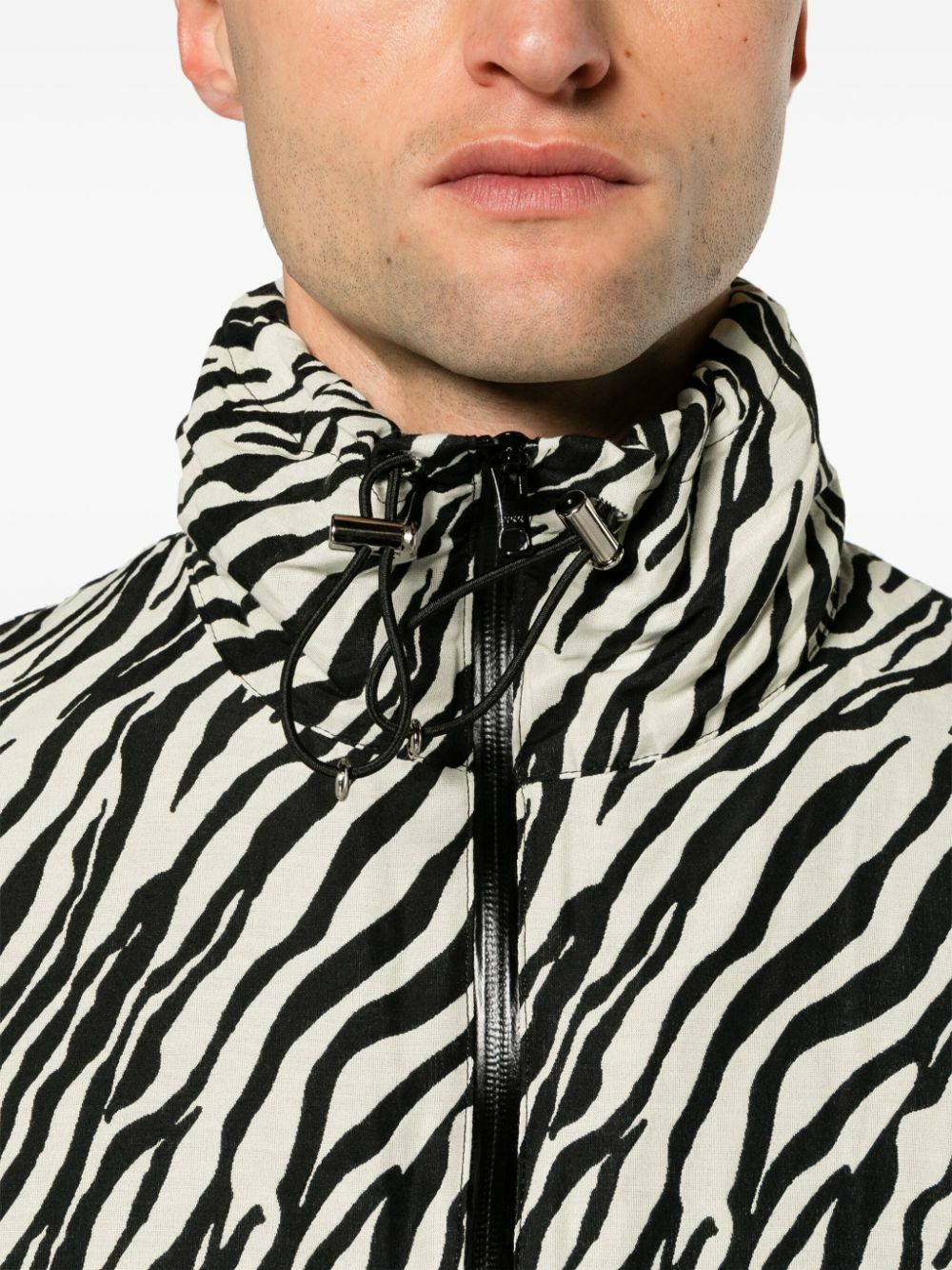 Song For The Mute Black And White Zebra-Print Lightweight
