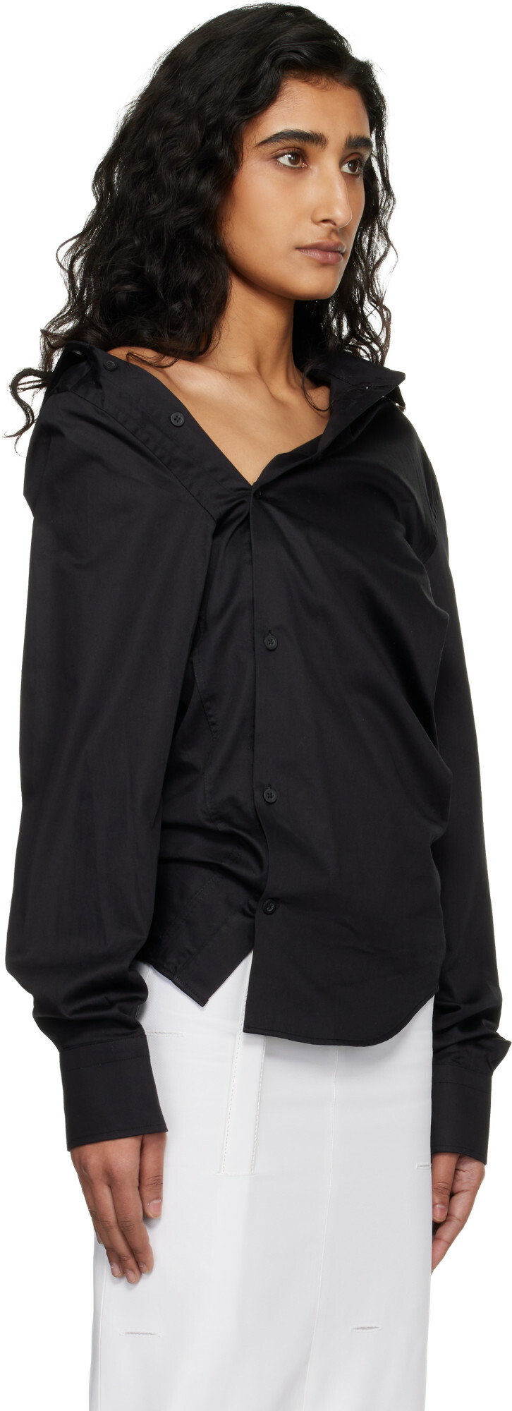 HODAKOVA Black Asymmetric Shirt
