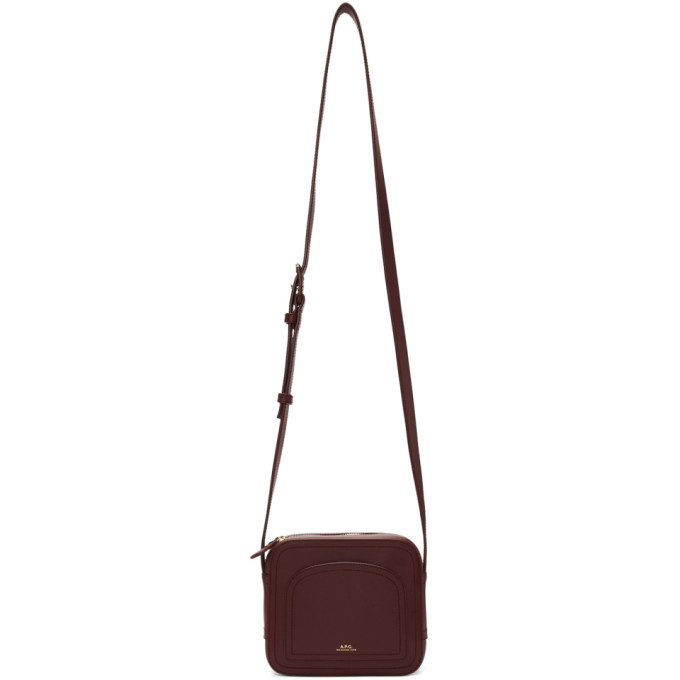 A.P.C. Burgundy Smooth Louisette Bag A.P.C.