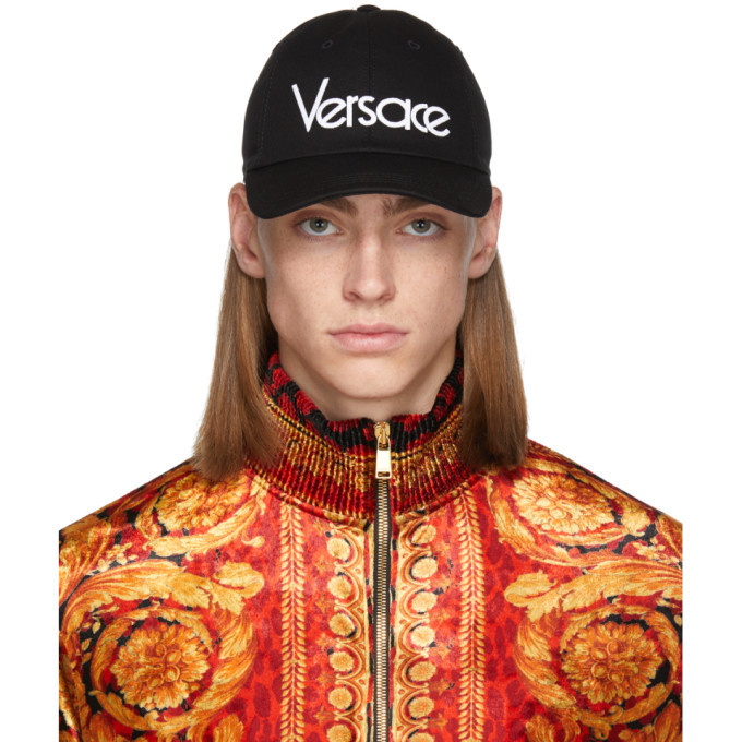 Photo: Versace Black Embroidered Logo Cap