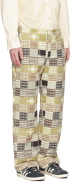 XENIA TELUNTS Brown Patchwork Trousers