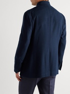 Kingsman - Buggy Slim-Fit Nehru-Collar Cashmere Jacket - Blue