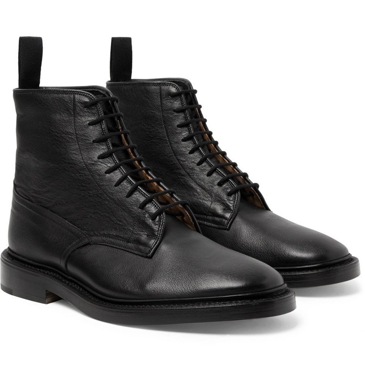 Photo: Tricker's - Anniversary Edition Cruiser Tramping Leather Boots - Black