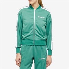 Palm Angels Women's Bomber Track Jacket in Sage/White