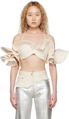 Jacquemus Off-White Le Raphia 'La Brassière Artichaut' Shirt