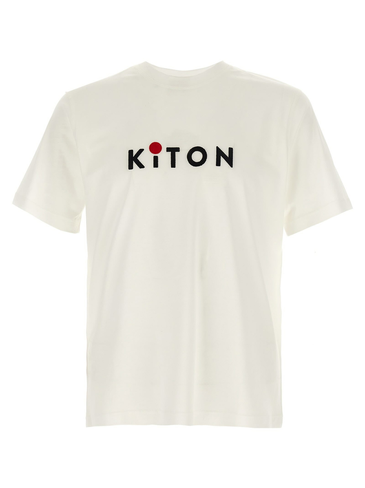 【送料&関税込】Kiton Cotton T-shirt With Logo Kiton embroidered-logo Cotton T-shirt | White | FARFETCH
