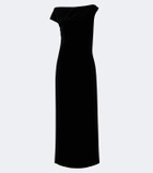 Róhe Asymmetric cotton velvet gown