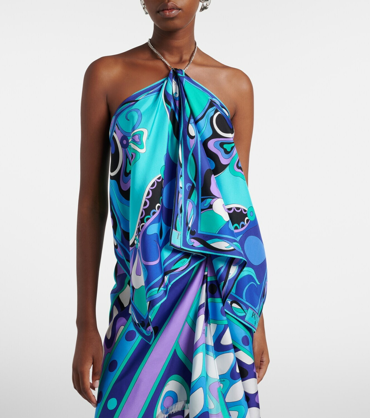 Pucci Orchidee silk twill top