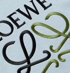 Loewe - Logo-Embroidered Loopback Cotton-Jersey Sweatshirt - Blue