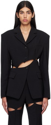J KOO Black Cutout Blazer