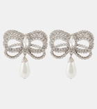 Alessandra Rich Crystal Bow embellished earrings