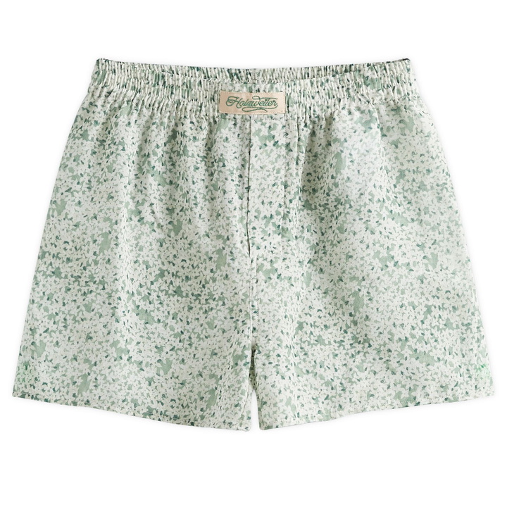 Photo: Holzweiler Women's Boxer Shorts in Green Mix