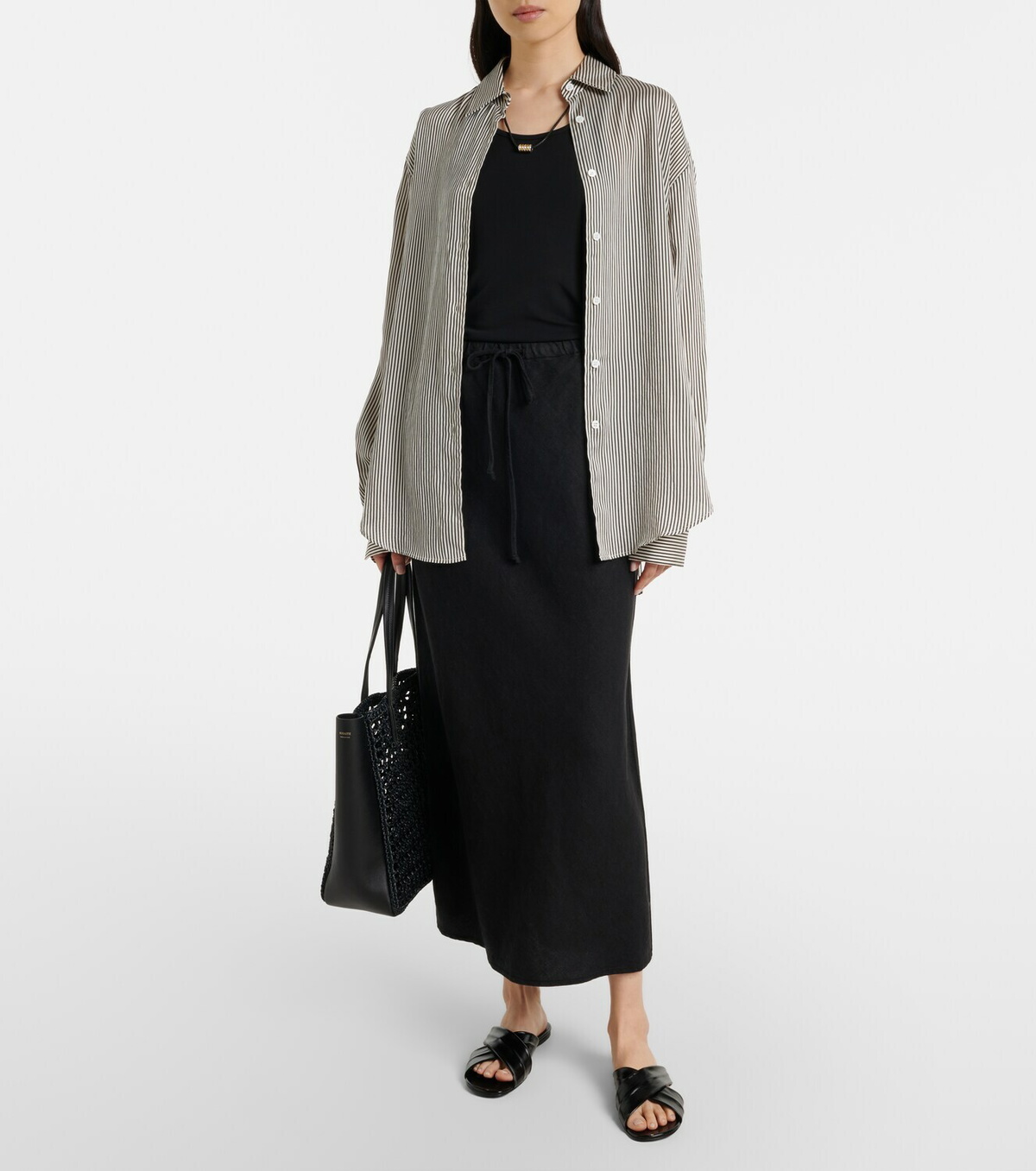 Velvet Beka linen maxi skirt