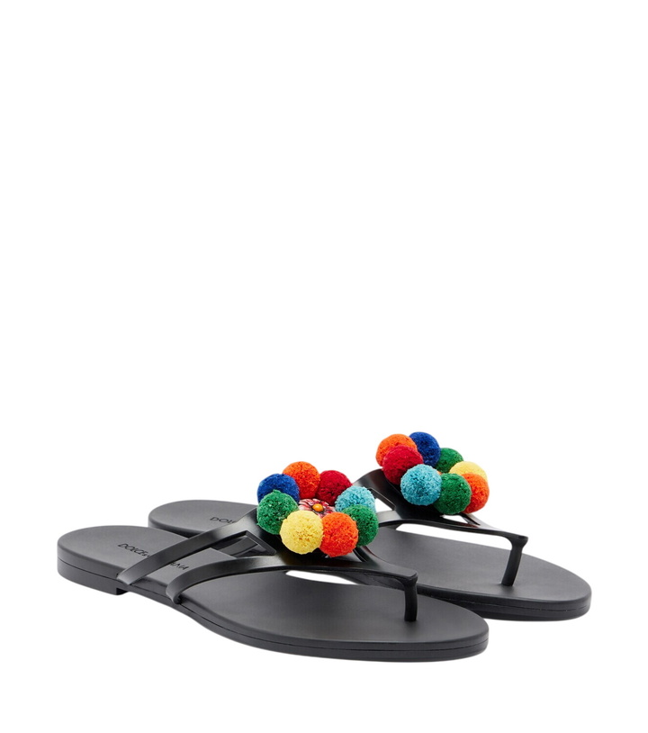 Photo: Dolce&Gabbana Embellished thong sandals