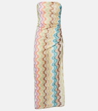 Missoni Zigzag gathered midi dress