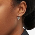 Timeless Pearly Men's Can Hoop Earring in Silver