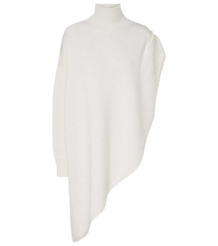 Photo: Alaïa Asymmetric caped wool sweater