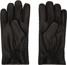 Bottega Veneta Black Intrecciato Leather Gloves