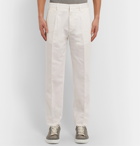 Ermenegildo Zegna - Cotton and Linen-Blend Trousers - White