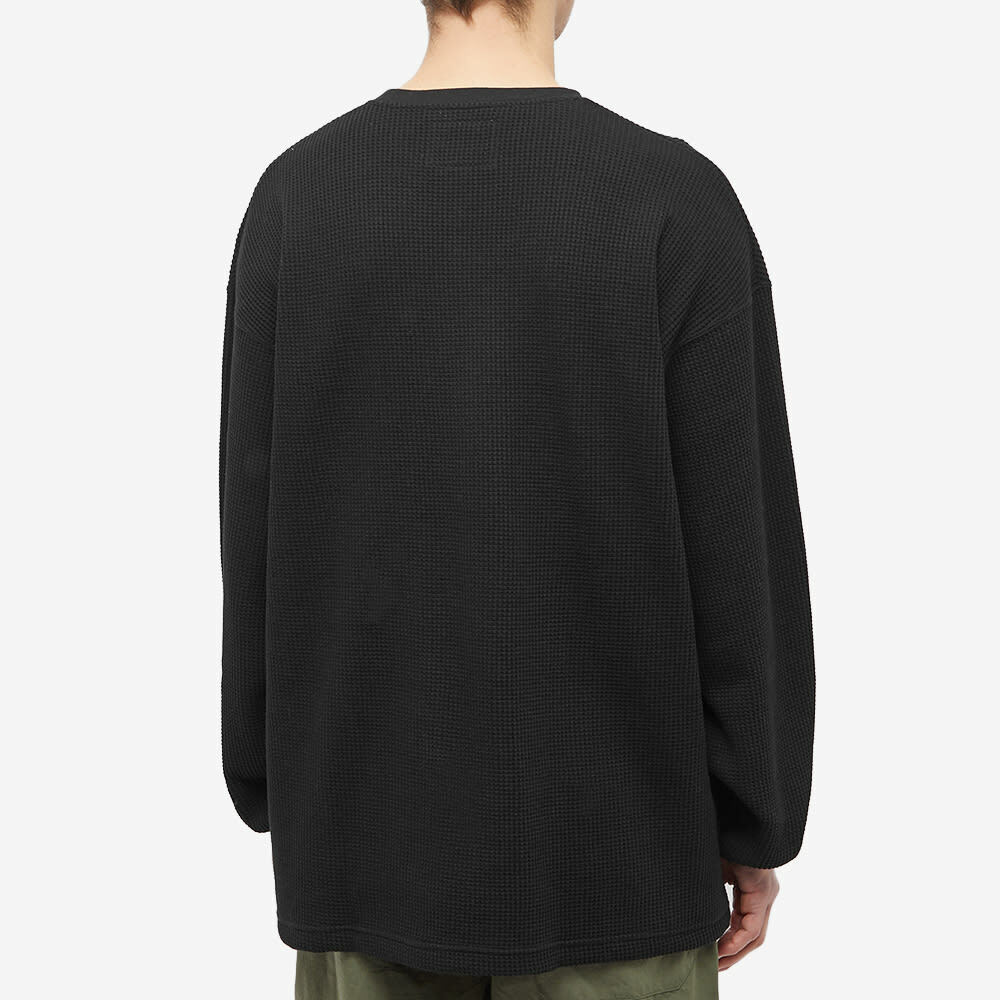 WTAPS Men's Long Sleeve Waffle T-Shirt in Black WTAPS