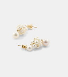 Sophie Bille Brahe Dora Perle 14kt gold drop earrings with pearls