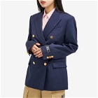 Versace Women's Informal Blazer Jacket in Navy Blue