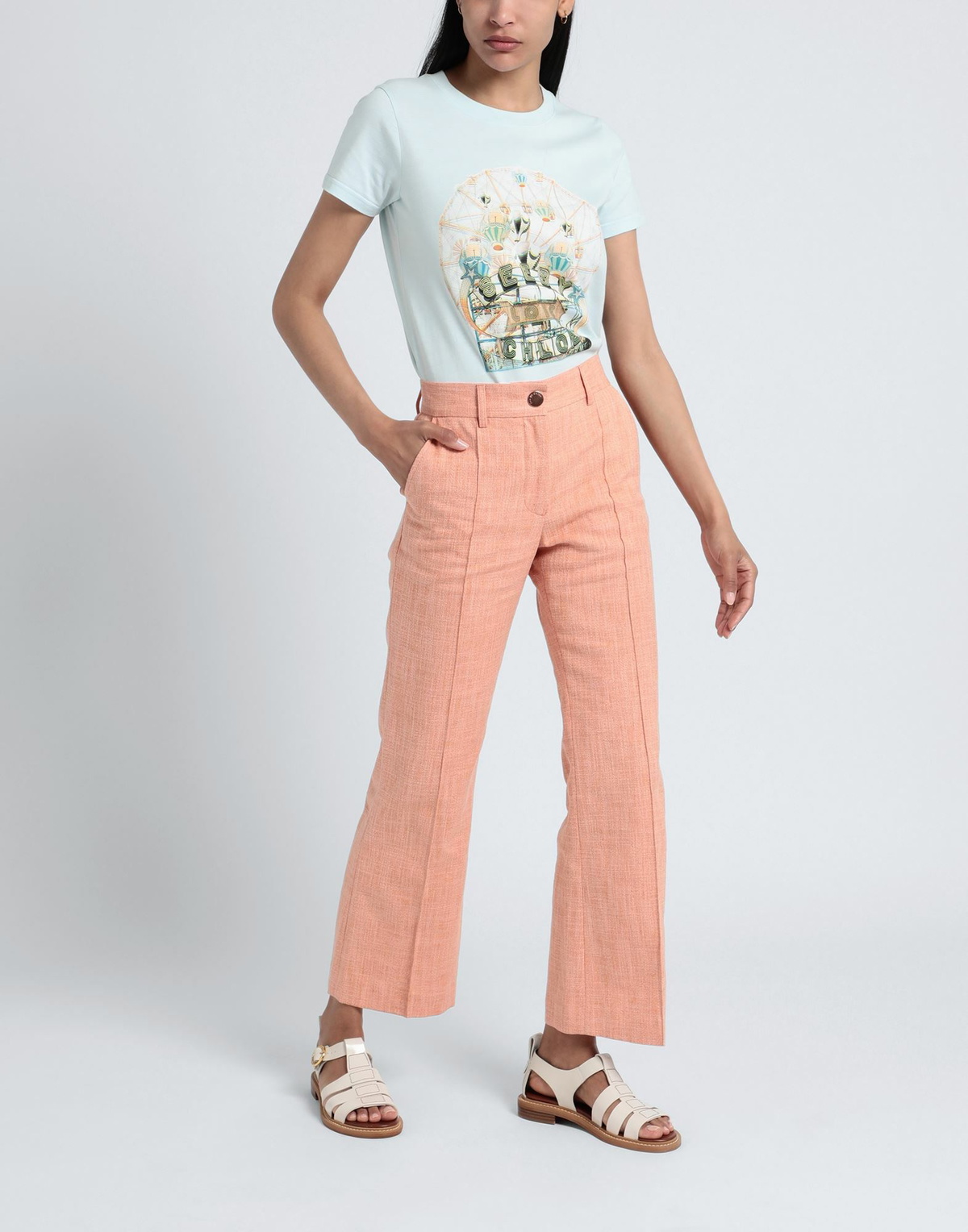 See By Chloé Womens Pants in Salmon pink