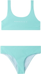 MM6 Maison Margiela Kids Blue Printed Bikini