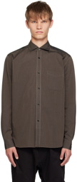 Junya Watanabe Brown & Black Paneled Shirt