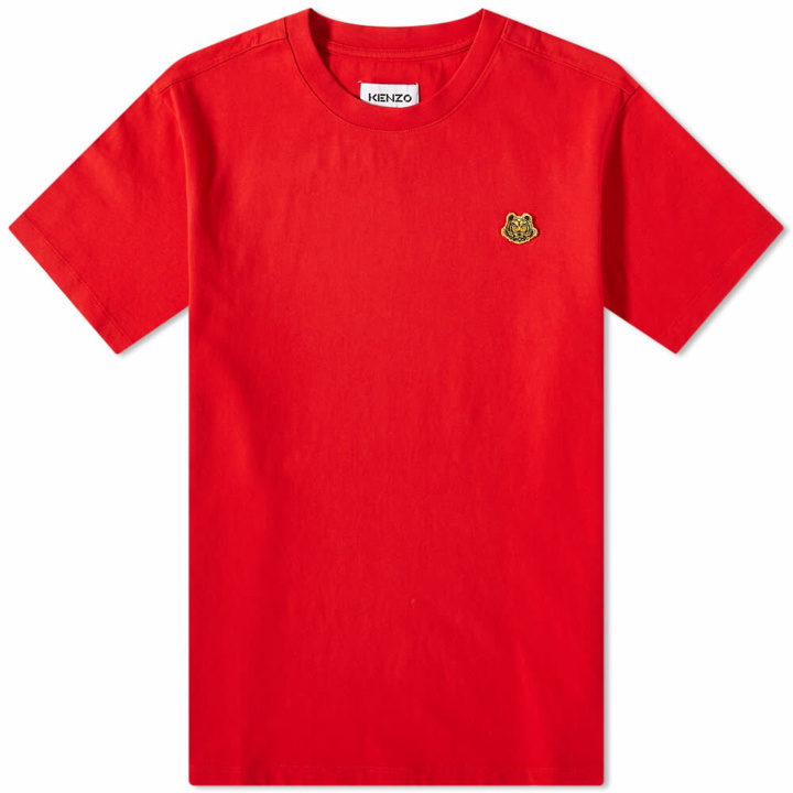 Photo: Kenzo Men's CNY Tiger Crest T-Shirt in Medium Red