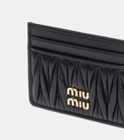 Miu Miu Logo matelassé leather card holder