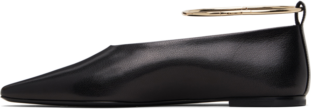 Jil Sander Black Ring Ballerina Flats