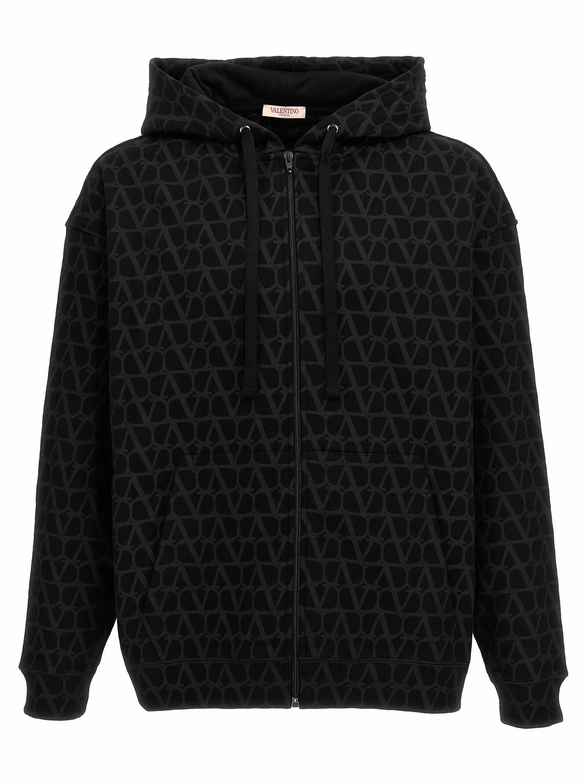 (sale)ヴァレンティノ ブラック Toile Iconographe フーディ Valentino Black Toile Iconographe Hoodie Valentino