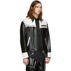 Sankuanz Black and White Leather Chain Jacket
