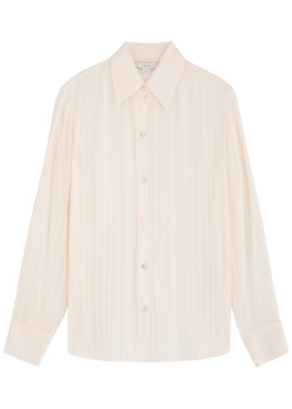 Photo: Vince Striped Woven Shirt Cream