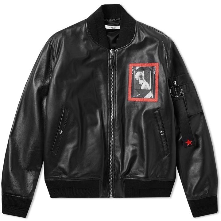 Photo: Givenchy Romantic Patch Leather MA1 Jacket Black